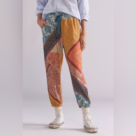 Anthropologie Pants - Anthropologie Daily Practice Printed Patchwork Joggers in EUC.